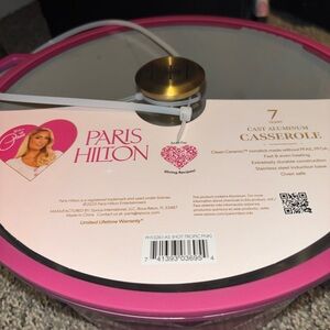 Paris Hilton Hot Pink Casserole with Gold Accent